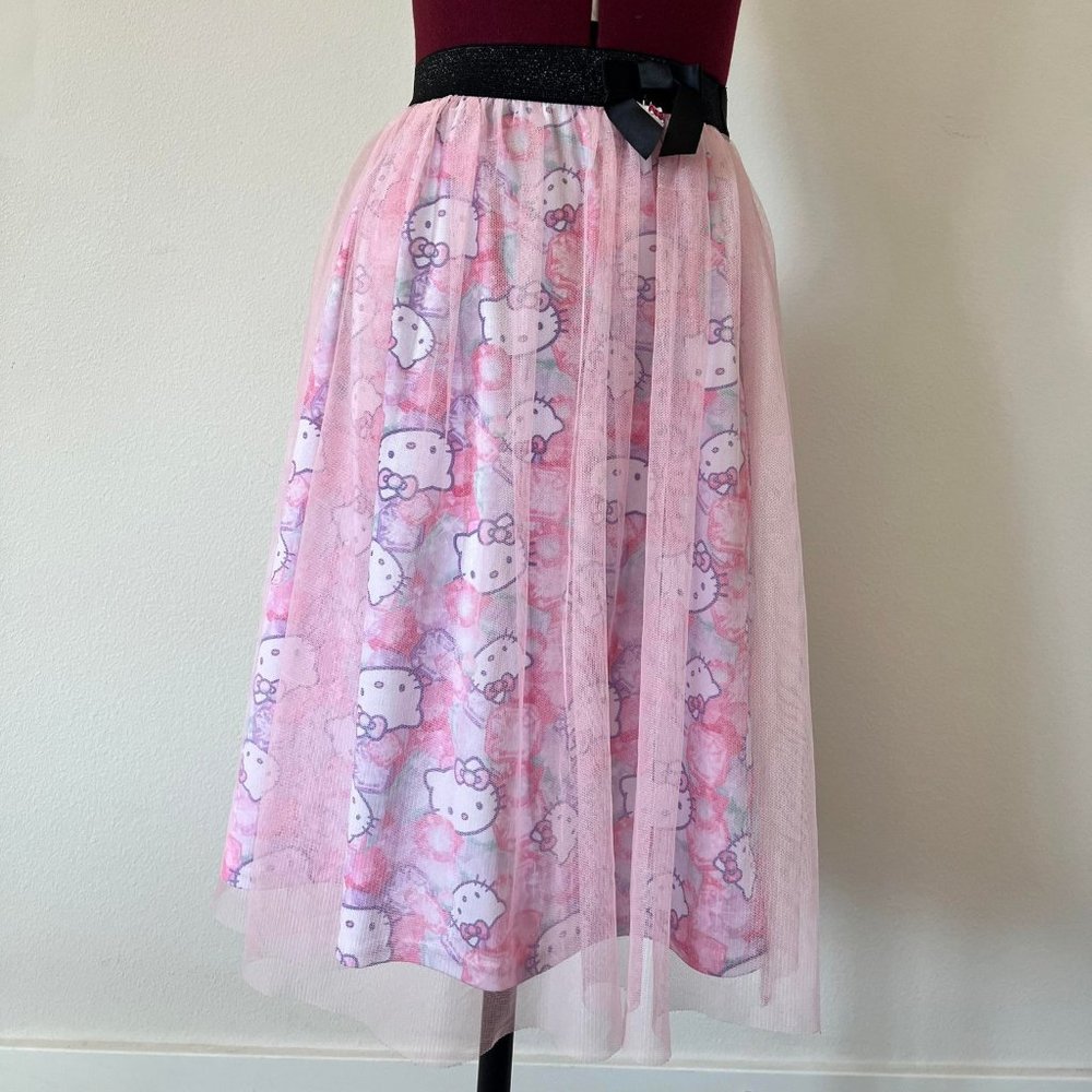 Hello Kitty pink skirt w/mesh overlay children size XL